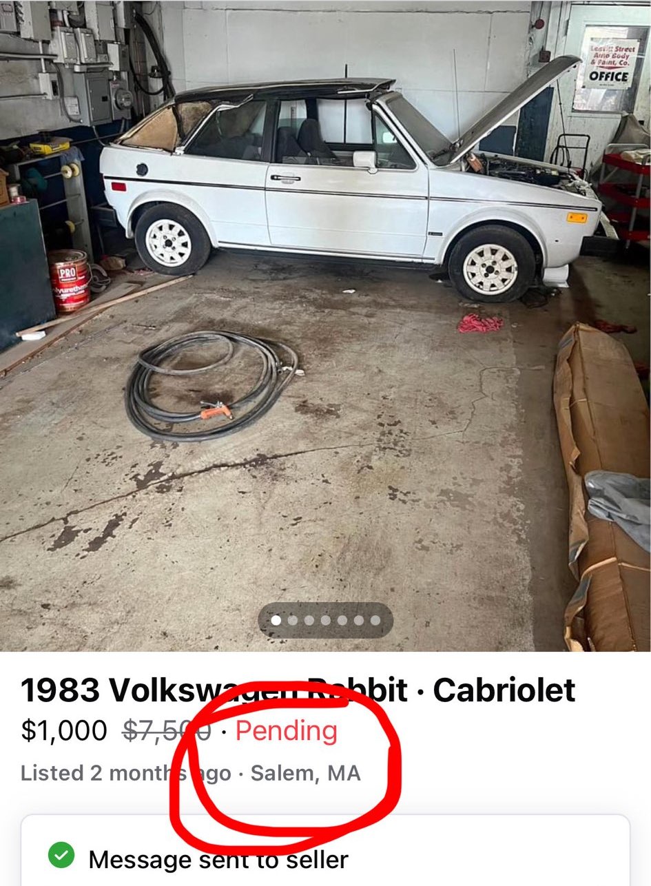 The listing was marked as &ldquo;Pending&rdquo;